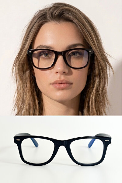 LUNE EYEWEAR ASH KARE MAVİ IŞIK KORUMALI ŞEFFAF GÖZLÜK
