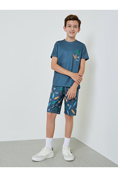 Styli Boys Printed T-Shirt and Shorts Set