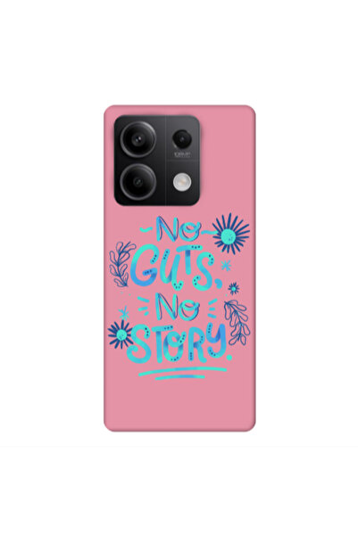 Other Xiaomi Redmi Note 13 5G No guts no story Pink Colored Silicone TPU Θήκη