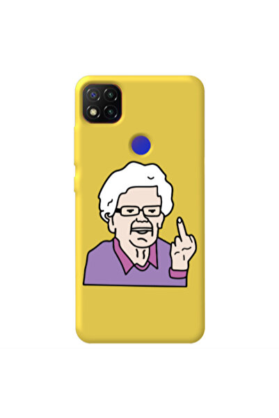 Other Xiaomi Redmi 9c Crazy Granny Yellow Colored Silicone TPU Θήκη