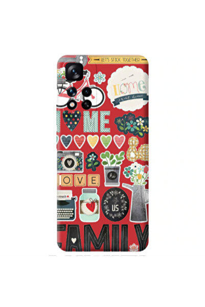 Other Xiaomi Redmi Note 11 Pro 5G Family love home Red Colored Silicone TPU Θήκη