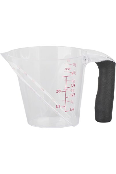 Arabest 250ml Plastic Measuring Cup,Multi-Angle Graduated,Transparent,with Ha...
