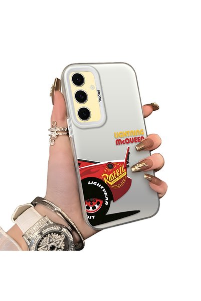ucuc Samsung Galaxy S24 Fe Compatible Hard Acrylic Back Silicone Edge Lens Pr...