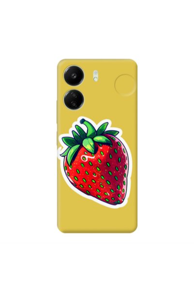 Other Xiaomi Redmi 13C strawberry Yellow Colored Silicone TPU Θήκη
