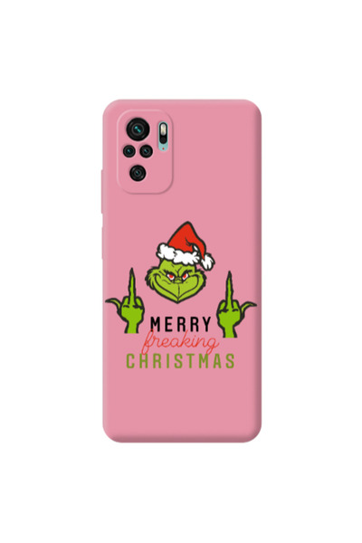 Other Xiaomi Redmi Note 10S Merry Christmas44 Pink Colored Silicone TPU Θήκη