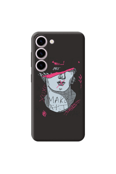 Other Samsung S23 Plus Make art Black Colored Silicone TPU Θήκη