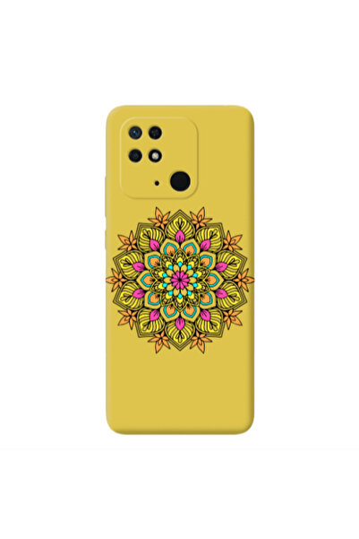 Other Xiaomi Redmi 10C Mandala D6 Yellow Colored Silicone TPU Θήκη