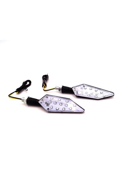 OEM Φλας Μοτοσυκλέτας Universal με 13 smd LED Κίτρινα Σετ 2 τμχ