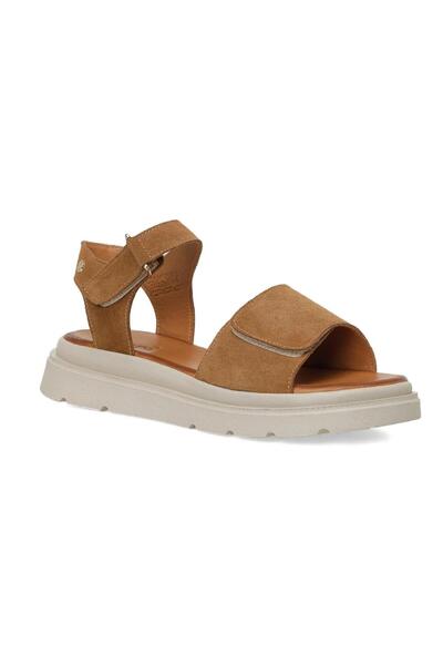 İnci Cosmos Women's Genuine Suede Leather Velcro Sandals