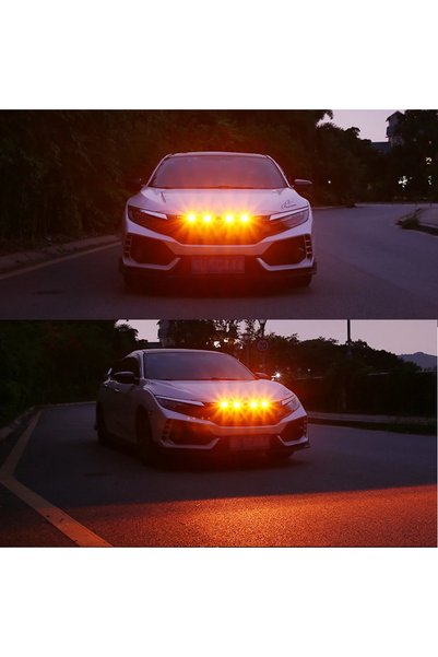 Carsun Σετ 3τμχ Διακοσμητικός Φωτισμός LED 12V Πορτοκαλί Φωτισμού C2935 - Smoky