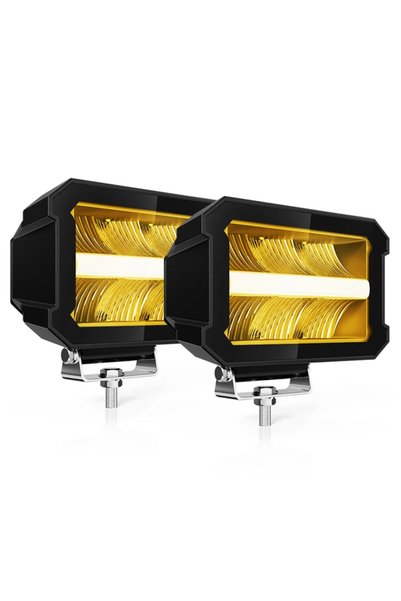 MICTUNING Προβολείς εργασίας 12V Bezel-Less 1800LM LED 50W 3000K - Σετ 2 τεμ ai