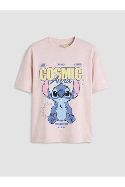 LC Waikiki Xside Pink Stitch Printed Soft Touch Women's T-Shirt