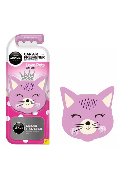 OEM Αρωματικό Αυτοκινήτου Κρεμαστό Aroma Cutie Cats Bubble Gum 1 Τεμάχιο