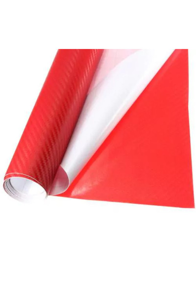 OEM Αυτοκόλλητη Ταινία Carbon 75×200cm κόκκινη