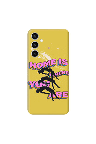 Other Samsung S24 Plus Home Is Where Yellow Colored Silicone TPU Θήκη