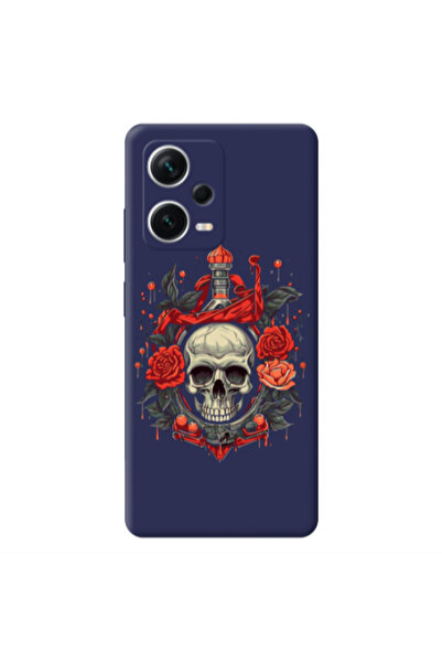 Other Xiaomi Poco X5 Flower head Dark blue Colored Silicone TPU Θήκη