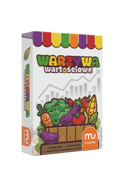 MUDUKO Joc de carti Warzywa Wartosciowe, joc de societate cu piata dinamica, ...