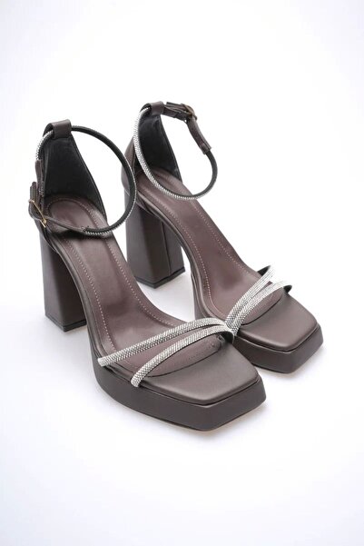 Belinora Women's Bitter Brown Heeled Sandals Tr12My01G