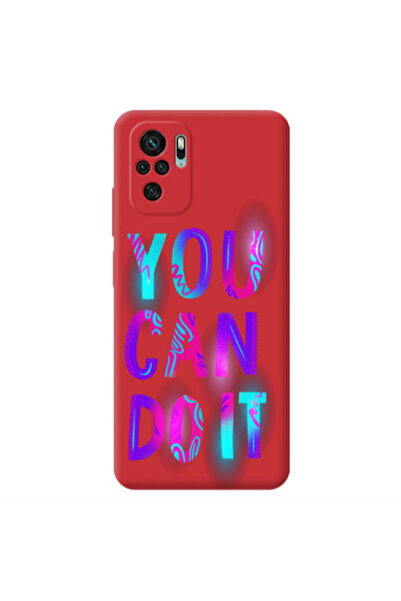 Other Xiaomi Redmi Note 10S You Can Doit Red Colored Silicone TPU Θήκη
