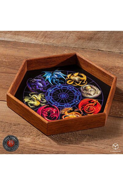 Q WORKSHOP Tava pentru zaruri / tavita Anne Stokes Dragons of the Sabbats, cu...