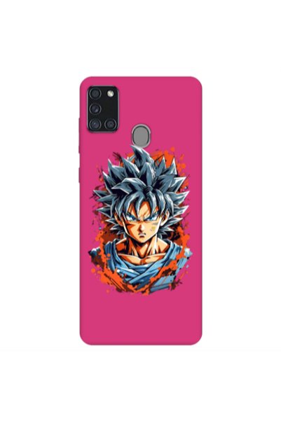 Other Samsung A21S Anime Goku Fuchsia Colored Silicone TPU Θήκη