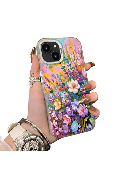 Hontinga iPhone 14 Plus Compatible Silicone Edge Hard Back Case Couple Phone ...