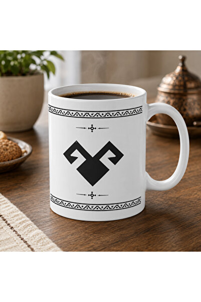 Tomris Hatun Anatolian Turkish Motifs Series, Ram's Horn; Double-Sided Sublim...