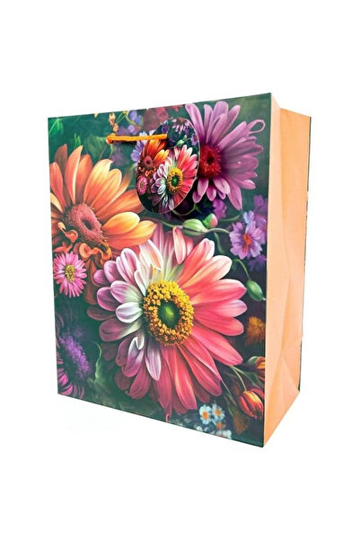 OEM Pungă cadou decorativă cu flori 18x23x10 cm Fresh