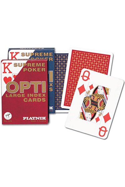 OEM Pachet de cărți de poker Piatnik Opti Poker, 55 de cărți, indici mari, pl...