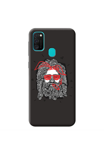 Other Samsung M21 Cool glasses Black Colored Silicone TPU Θήκη