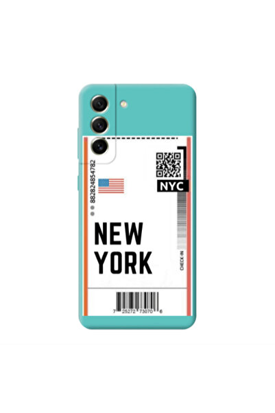 Other Samsung S21 PLUS New York NYC Turquoise Colored Silicone TPU Θήκη