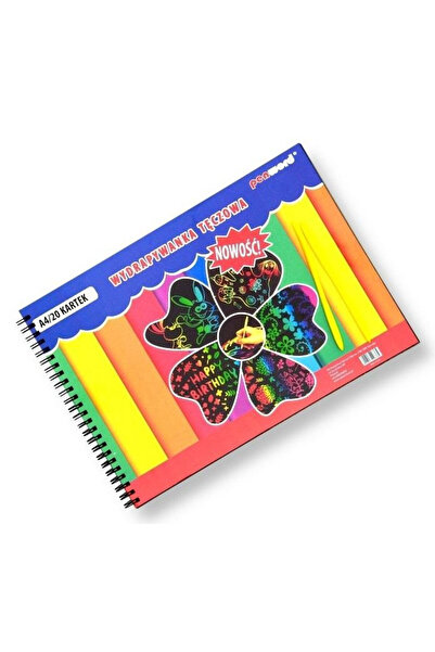 PENWORD Bloc de zgariat/Carte de razuit A4, spiralat, cu stylus, Multicolor, ...