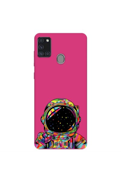 Other Samsung A21S Astronaut 209 Fuchsia Colored Silicone TPU Θήκη