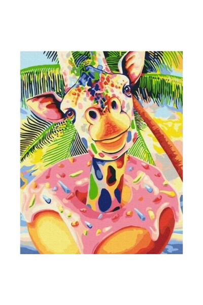 Twoje Hobby Set pictura pe numere Twoje Hobby, girafa, multicolor, 40x50 cm