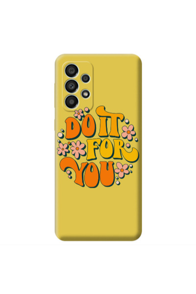 Other Samsung A53 Do it For You Yellow Colored Silicone TPU Θήκη