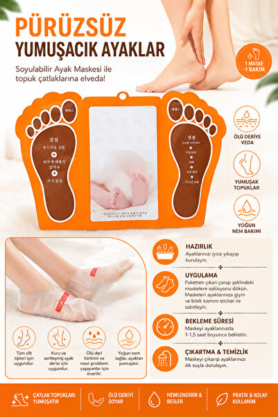 RED TOUCH Soyulabilir Ayak Pelling Maske