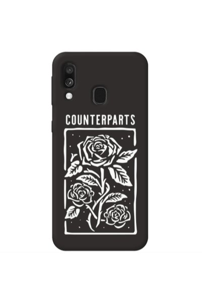 Other Samsung A40 Counterparts Black Colored Silicone TPU Θήκη
