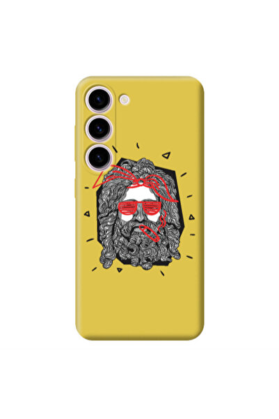 Other Samsung S23 Plus Cool glasses Yellow Colored Silicone TPU Θήκη