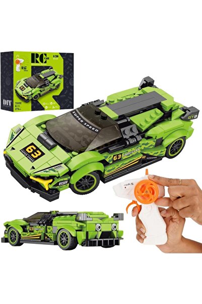 Trifox Set constructie auto RC Car, cu telecomanda, blocuri de asamblare, Mul...
