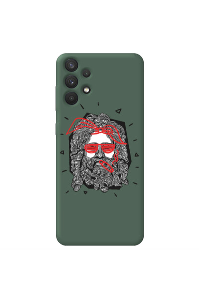 Other Samsung A32 4G Cool glasses Dark Green Colored Silicone TPU Θήκη