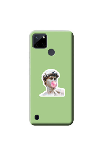 Other Realme C25Y Bubble Light Green Colored Silicone TPU Θήκη