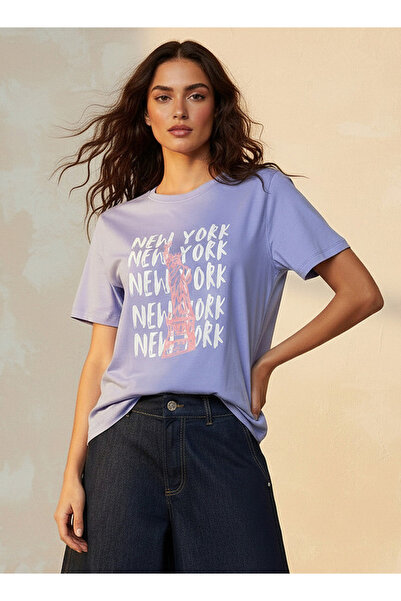 FAV Cotton T-shirt with New York Print