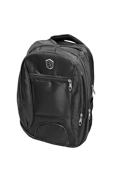 Justnote Μαύρο Σακίδιο Πλάτης με 4 φερμουάρ 44x32x20εκ. 703428