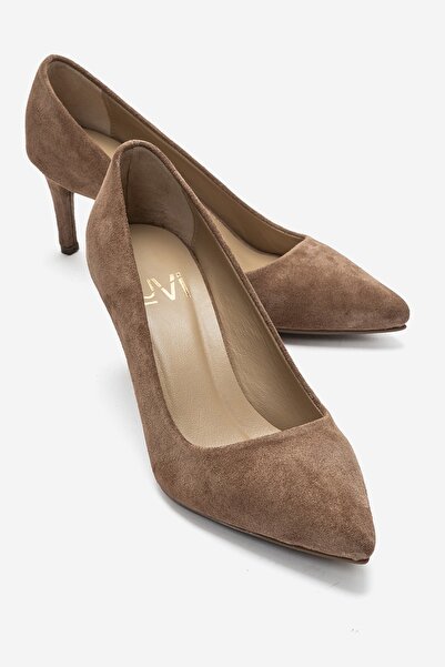 LuviShoes Clyde Earthy Suede Genuine Leather Women's Heeled Shoes