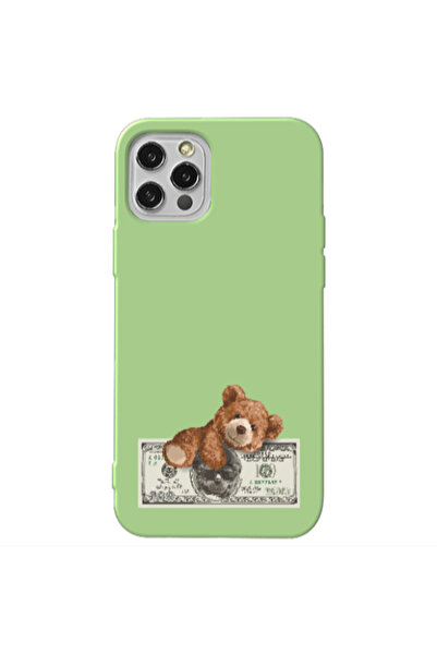 Other Apple iPhone 12 Pro Money Style Light Green Colored Silicone TPU Θήκη