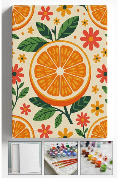 Akihabara Sayılarla Boyama Seti Numaralı Tuval Fırça Boya 40x50 Cm -BOHEM POR...