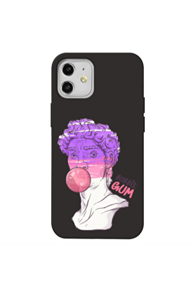 Other Apple iPhone 12 Pin Bubble Black Colored Silicone TPU Θήκη