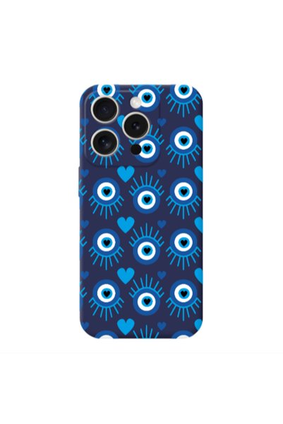 Other Apple iPhone 15 Pro Max Heart Eye Dark blue Colored Silicone TPU Θήκη