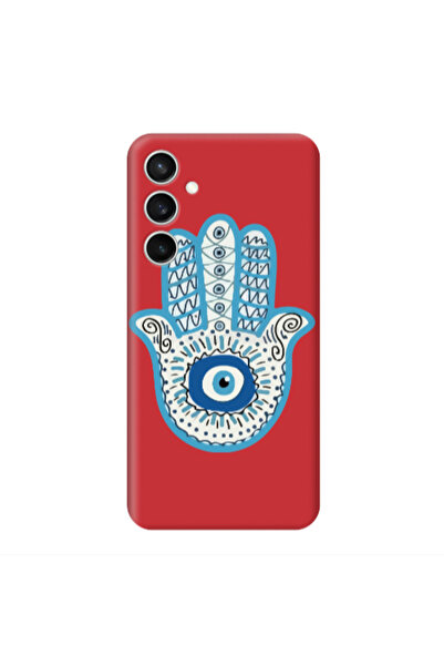 Other Samsung S24 Plus Evil eye bead in hand Red Colored Silicone TPU Θήκη