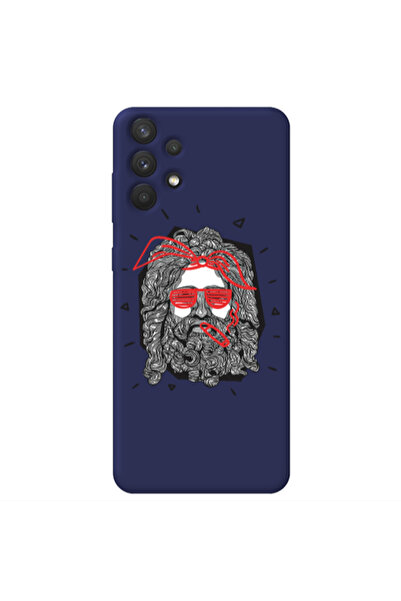 Other Samsung A32 4G Cool glasses Dark blue Colored Silicone TPU Θήκη